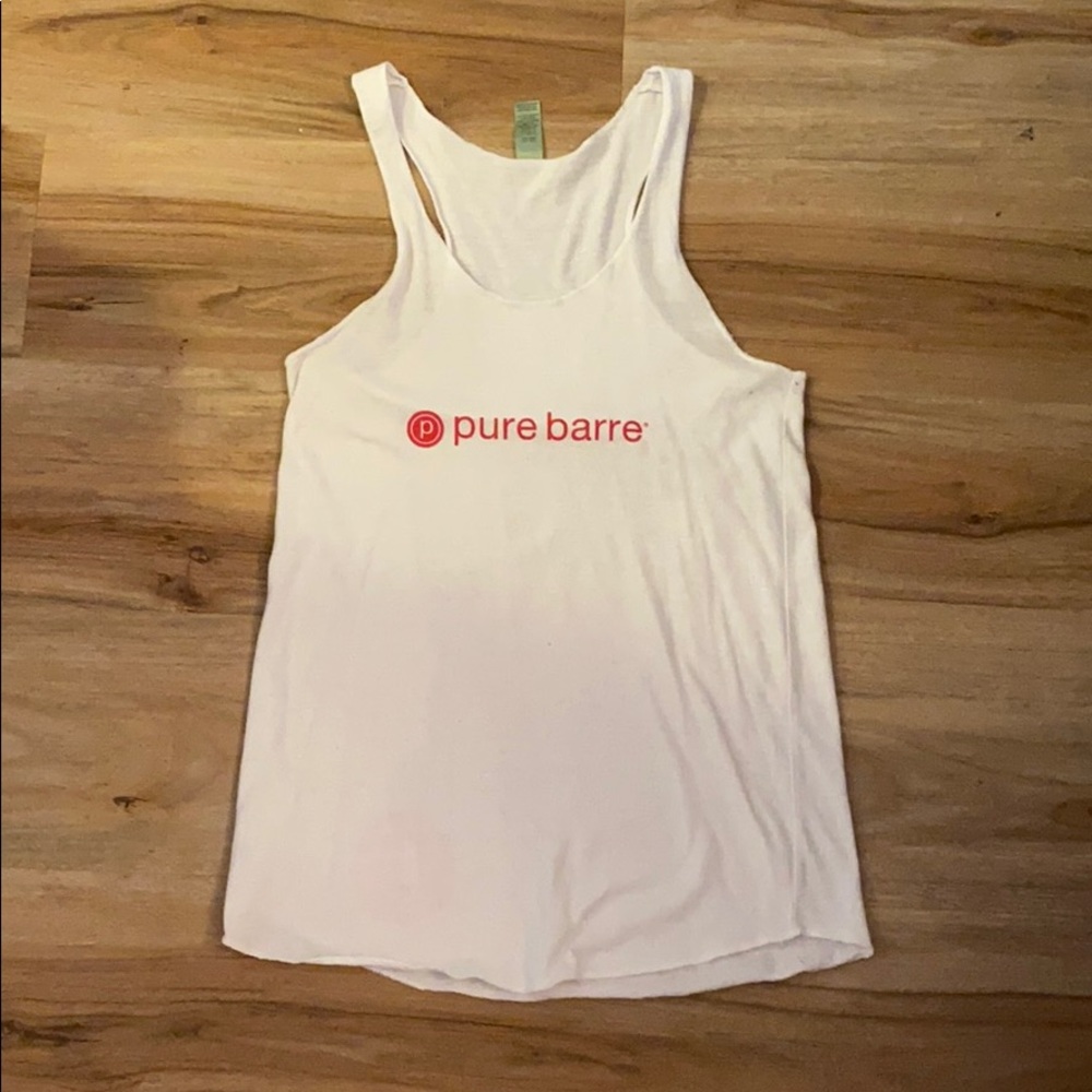 White pure barre tank